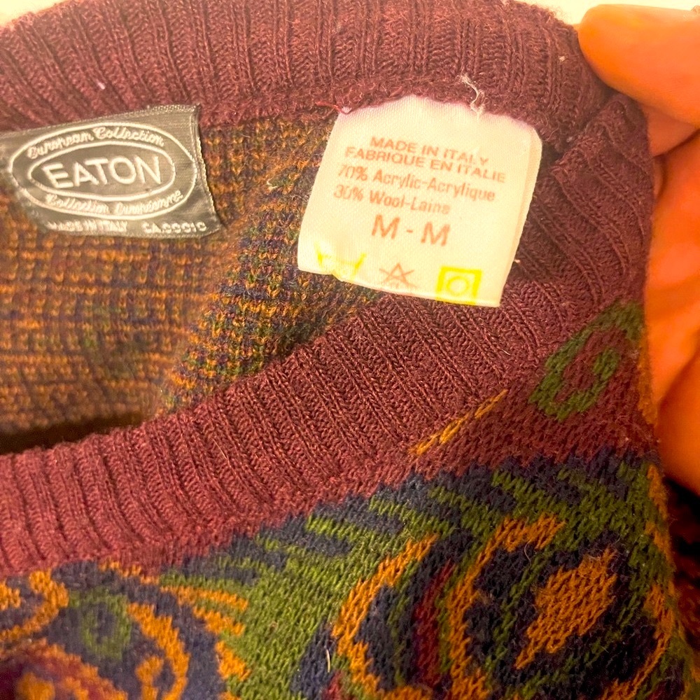 Eaton Made in Italy Sweater, Made in Italy M, final call - Picture 7 of 8